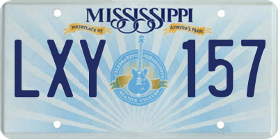MS license plate LXY157