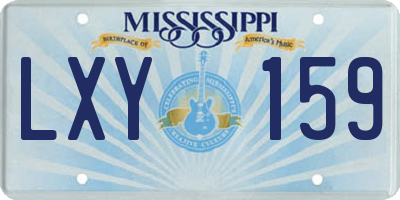 MS license plate LXY159