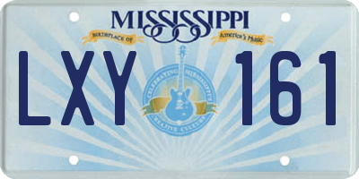 MS license plate LXY161