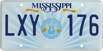 MS license plate LXY176