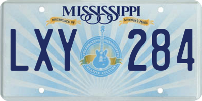 MS license plate LXY284