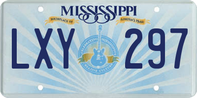 MS license plate LXY297
