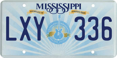 MS license plate LXY336