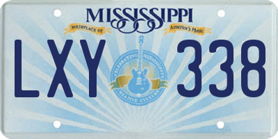MS license plate LXY338