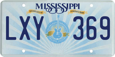 MS license plate LXY369