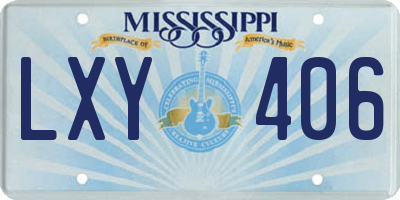 MS license plate LXY406