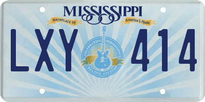 MS license plate LXY414