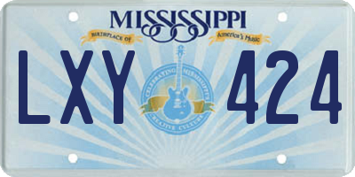 MS license plate LXY424
