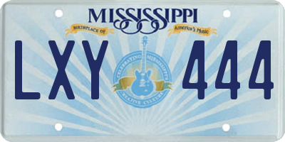 MS license plate LXY444