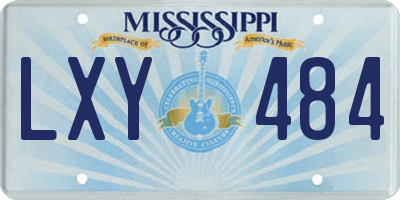 MS license plate LXY484
