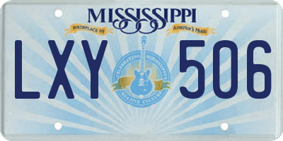 MS license plate LXY506