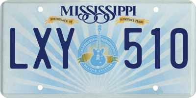 MS license plate LXY510