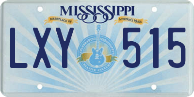MS license plate LXY515