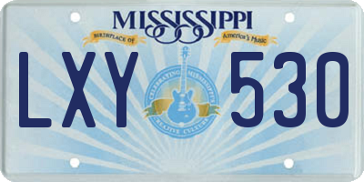 MS license plate LXY530