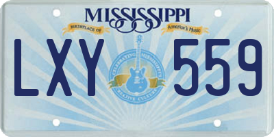 MS license plate LXY559