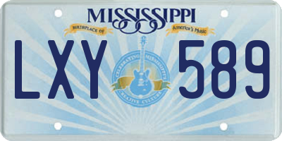 MS license plate LXY589