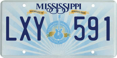 MS license plate LXY591