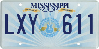 MS license plate LXY611