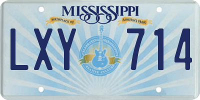 MS license plate LXY714