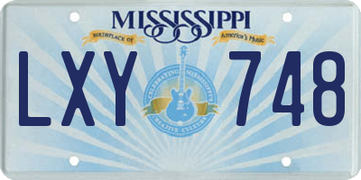 MS license plate LXY748
