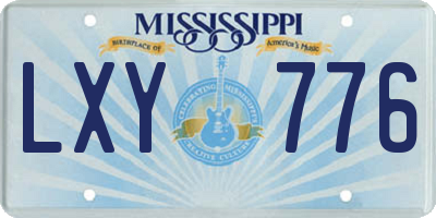 MS license plate LXY776