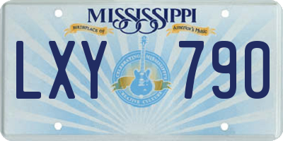 MS license plate LXY790