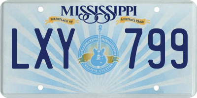 MS license plate LXY799