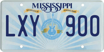 MS license plate LXY900