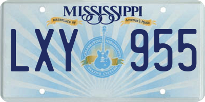 MS license plate LXY955