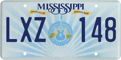 MS license plate LXZ148