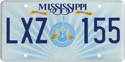 MS license plate LXZ155