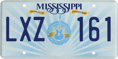 MS license plate LXZ161