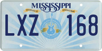 MS license plate LXZ168