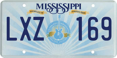 MS license plate LXZ169
