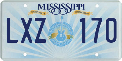 MS license plate LXZ170