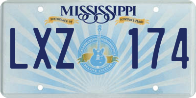MS license plate LXZ174