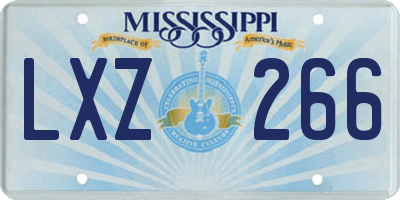 MS license plate LXZ266