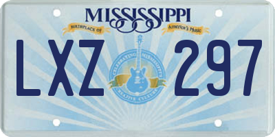 MS license plate LXZ297