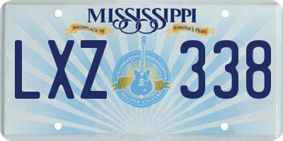 MS license plate LXZ338