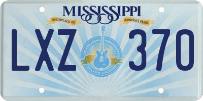 MS license plate LXZ370