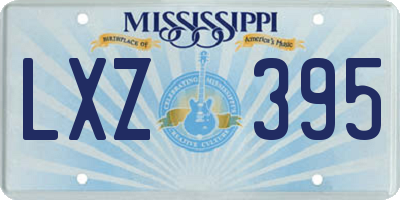 MS license plate LXZ395