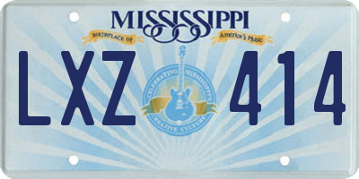 MS license plate LXZ414