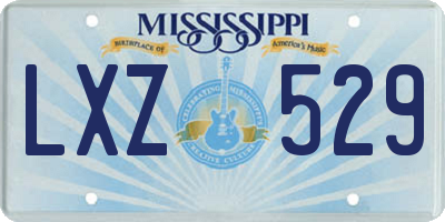 MS license plate LXZ529