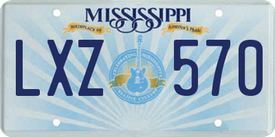 MS license plate LXZ570