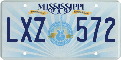 MS license plate LXZ572