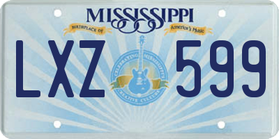 MS license plate LXZ599