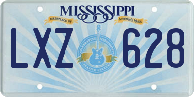 MS license plate LXZ628