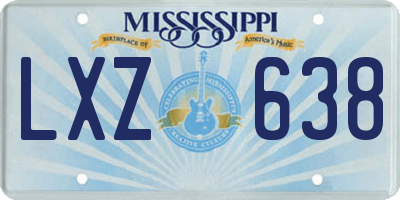 MS license plate LXZ638