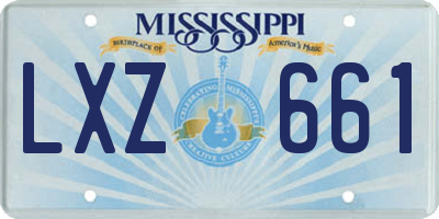MS license plate LXZ661