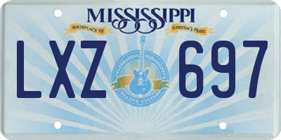 MS license plate LXZ697